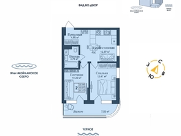 Продается Апартамент АК Аллея Дружбы, 51.47  м&sup2;, 11176711 рублей