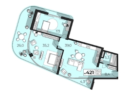 Продается Апартамент АК Скай Плаза, 5.0, 135.3  м&sup2;, 71709000 рублей