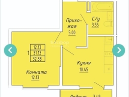 Продается Апартамент Айвазовского ул, 32.8  м&sup2;, 6868000 рублей