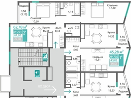 Продается 1-комнатная квартира ЖК Подсолнух, 43.82  м&sup2;, 7582613 рублей