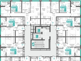 Продается 2-комнатная квартира ЖК Орион, 60.1  м&sup2;, 9002406 рублей