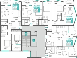Продается 1-комнатная квартира ЖК Барбарис, 41.84  м&sup2;, 7392335 рублей