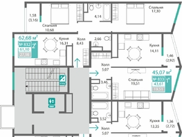Продается 2-комнатная квартира ЖК Барбарис, 61.1  м&sup2;, 9691682 рублей