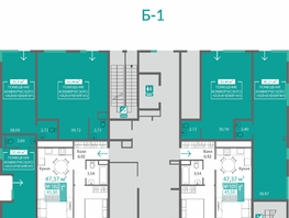 Продается 1-комнатная квартира ЖК Барбарис, 47.37  м&sup2;, 8425686 рублей