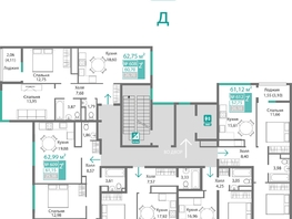 Продается 2-комнатная квартира ЖК Подсолнух, 61.15  м&sup2;, 9703343 рублей