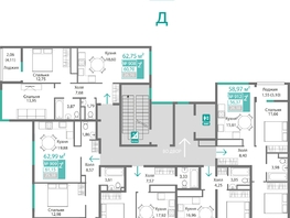 Продается 2-комнатная квартира ЖК Подсолнух, 56.37  м&sup2;, 9027768 рублей