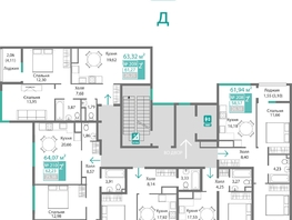 Продается 2-комнатная квартира ЖК Подсолнух, 58.57  м&sup2;, 9338869 рублей