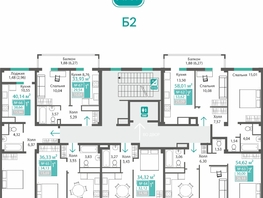 Продается 2-комнатная квартира ЖК Прополис, 53.62  м&sup2;, 7945523 рублей