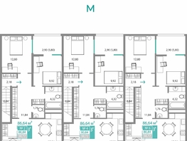 Продается 3-комнатная квартира ЖК Горизонты 1, 80.84  м&sup2;, 11906924 рублей