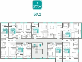 Продается 2-комнатная квартира ЖК Горизонты 2 , 70.45  м&sup2;, 9863000 рублей