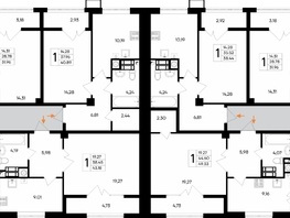 Продается 1-комнатная квартира ЖК Парковые кварталы, этап 2, 31.96  м&sup2;, 5177520 рублей