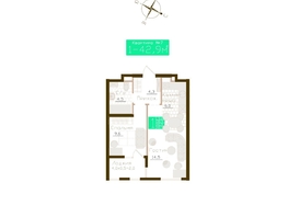 Продается 1-комнатная квартира ЖК Молодежное, корп 1, 40.9  м&sup2;, 6339500 рублей