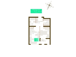 Продается 1-комнатная квартира ЖК Молодежное, корп 2, 40.5  м&sup2;, 6277500 рублей
