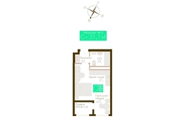 Продается Студия ЖК Молодежное, корп 2, 29.6  м&sup2;, 4736000 рублей