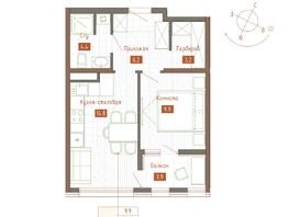 Продается 1-комнатная квартира ЖК Молодежное, корп 3, 40.5  м&sup2;, 8100000 рублей