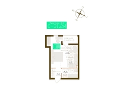 Продается Студия ЖК Молодежное, корп 1, 29.8  м&sup2;, 4410400 рублей