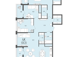 Продается 4-комнатная квартира  Клубный дом «Император», 128.2  м&sup2;, 34360000 рублей