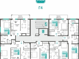 Продается 2-комнатная квартира ЖК Прополис, 50.17  м&sup2;, 7486916 рублей