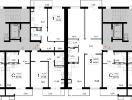 Продается 3-комнатная квартира ЖК Республика, 88.59  м&sup2;, 10365030 рублей