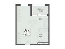 Продается 2-комнатная квартира ЖК Ботаника, сек 1-2, 43.07  м&sup2;, 13870693 рублей