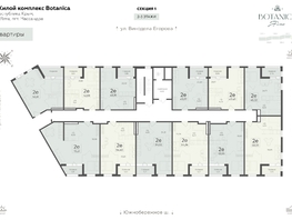 Продается 2-комнатная квартира ЖК Ботаника, сек 1-2, 53.85  м&sup2;, 18656332 рублей