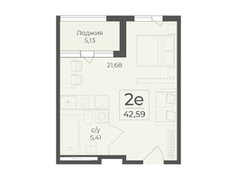 Продается 2-комнатная квартира ЖК Ботаника, сек 1-2, 42.59  м&sup2;, 15590069 рублей