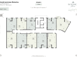 Продается 2-комнатная квартира ЖК Ботаника, сек 1-2, 56.53  м&sup2;, 20795691 рублей