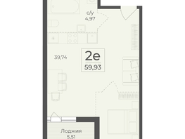 Продается 2-комнатная квартира ЖК Ботаника, сек 1-2, 59.93  м&sup2;, 21697656 рублей