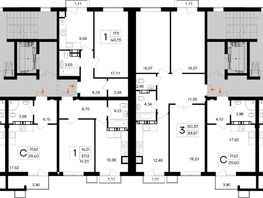 Продается 1-комнатная квартира ЖК Республика, 40.07  м&sup2;, 5008750 рублей