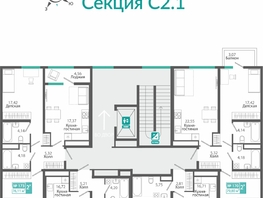 Продается 2-комнатная квартира ЖК Розмарин, 76.11  м&sup2;, 13229068 рублей