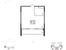 Продается Апартамент АК Летто, 53.8  м&sup2;, 18258760 рублей