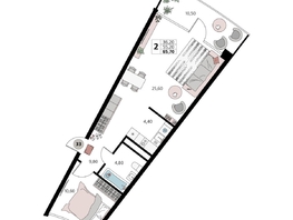 Продается Апартамент АК Атлантис Космос Крым, 65.7  м&sup2;, 29080000 рублей