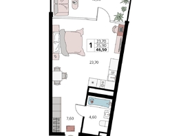 Продается Апартамент АК Атлантис Космос Крым, 46.5  м&sup2;, 21180000 рублей