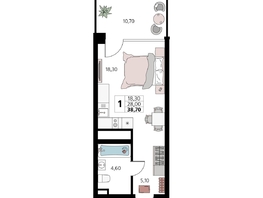 Продается Апартамент АК Атлантис Космос Крым, 38.7  м&sup2;, 17630000 рублей