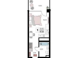 Продается Апартамент АК Атлантис Космос Крым, 37.3  м&sup2;, 18670000 рублей