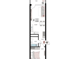 Продается Апартамент АК Атлантис Космос Крым, 56.4  м&sup2;, 25510000 рублей