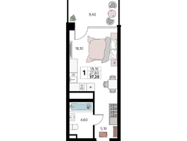 Продается Апартамент АК Атлантис Космос Крым, 37.2  м&sup2;, 18440000 рублей