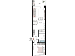 Продается Апартамент АК Атлантис Космос Крым, 57  м&sup2;, 23484000 рублей
