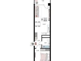 Продается Апартамент АК Атлантис Космос Крым, 56.2  м&sup2;, 25920000 рублей