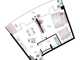 Продается Апартамент АК Атлантис Космос Крым, 78.1  м&sup2;, 33880000 рублей