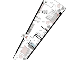 Продается Апартамент АК Атлантис Космос Крым, 70.9  м&sup2;, 30760000 рублей