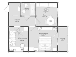 Продается 2-комнатная квартира ЖК Образцово, дома 9-10, 48.74  м&sup2;, 6433680 рублей