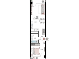 Продается Апартамент АК Атлантис Космос Крым, 61.6  м&sup2;, 27310000 рублей