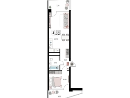 Продается Апартамент АК Атлантис Космос Крым, 64.4  м&sup2;, 26532800 рублей