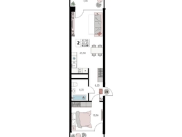 Продается Апартамент АК Атлантис Космос Крым, 63.5  м&sup2;, 26816050 рублей