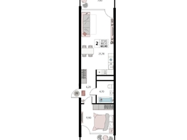 Продается Апартамент АК Атлантис Космос Крым, 63.4  м&sup2;, 26773820 рублей
