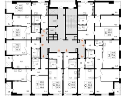 Продается 2-комнатная квартира ЖК Моне, 64.4  м&sup2;, 12558000 рублей