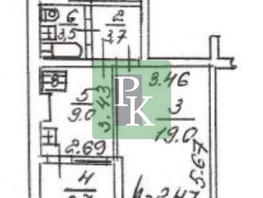 Продается 1-комнатная квартира Колобова ул, 44.6  м&sup2;, 7300000 рублей