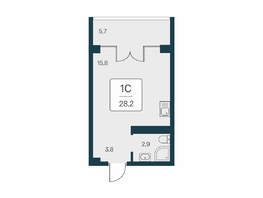 Продается Студия ЖК Вилла Маяк, дом 2, 28.2  м&sup2;, 10922500 рублей