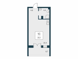 Продается Студия ЖК Вилла Маяк, дом 3, 38.1  м&sup2;, 11700000 рублей